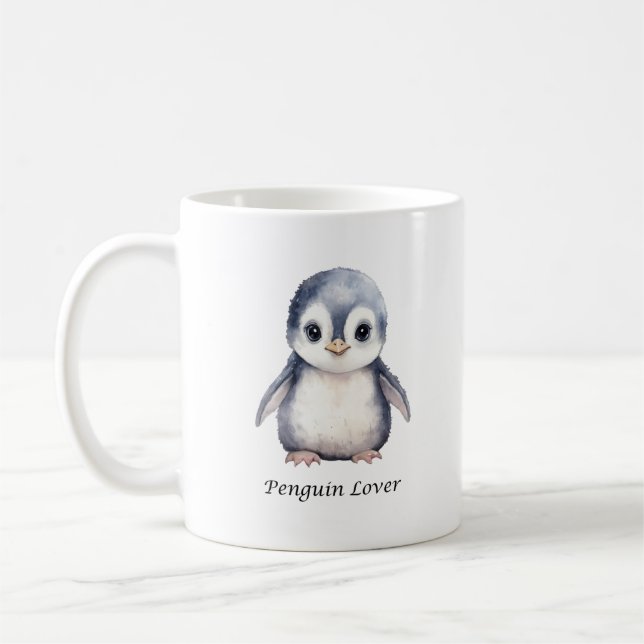 Penguin Lover Mug - Cute Penguin Mug  (Left)