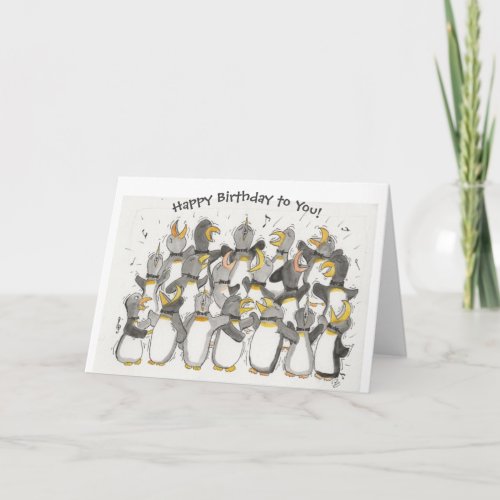 Penguin Lovers Birthday Card