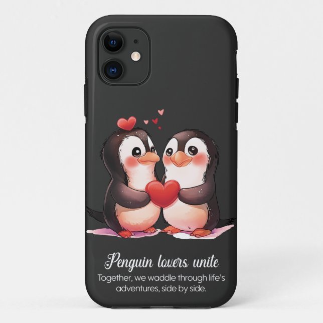 Penguin Lovers - Valentines Day special Case-Mate iPhone Case (Back)