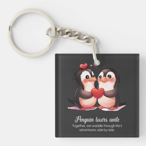 Penguin Lovers _ Valentines Day special Keychain