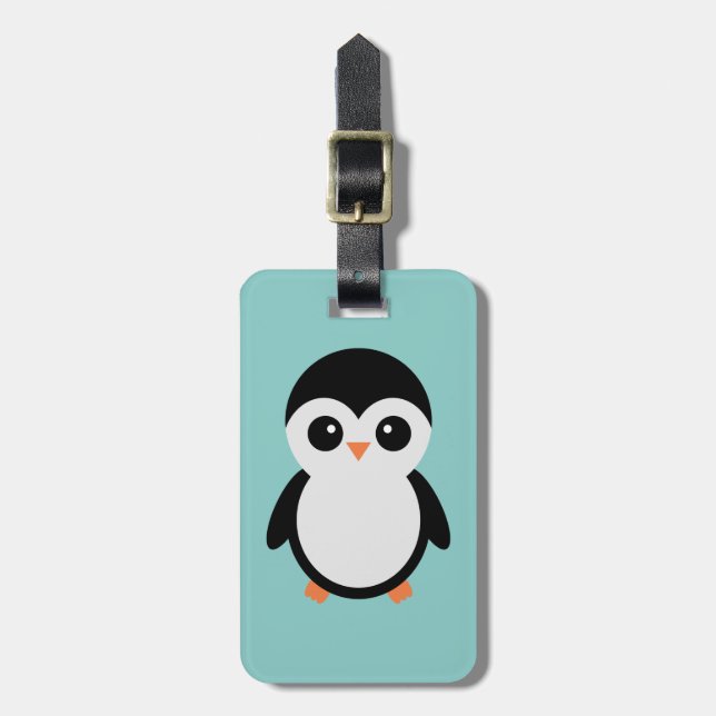 Penguin luggage tag (Front Vertical)