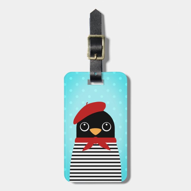 Penguin Luggage Tags (Front Vertical)