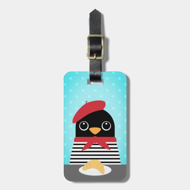 Penguin Luggage Tags (Front Vertical)