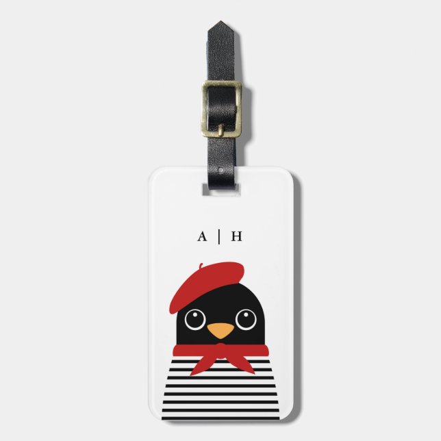Penguin Luggage Tags (Front Vertical)