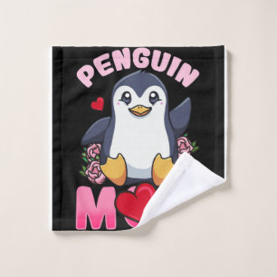 Penguin Mom Gift For Owner Penguin Mom Wash Cloth