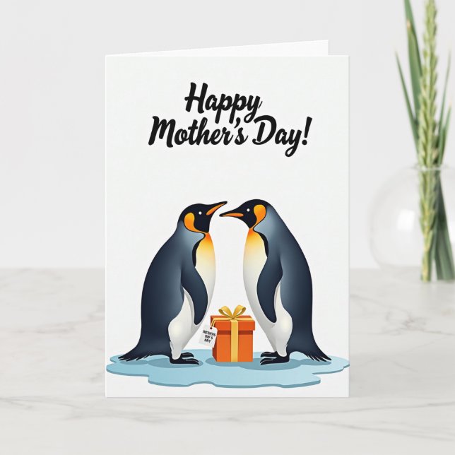 Penguin Mothers Day Gift Card (Front)