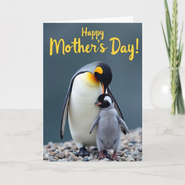 Penguin Mothers Day Scene Card (Front)