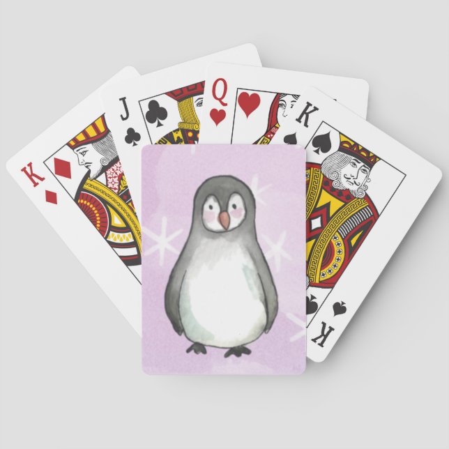 Penguin motif   poker cards (Back)