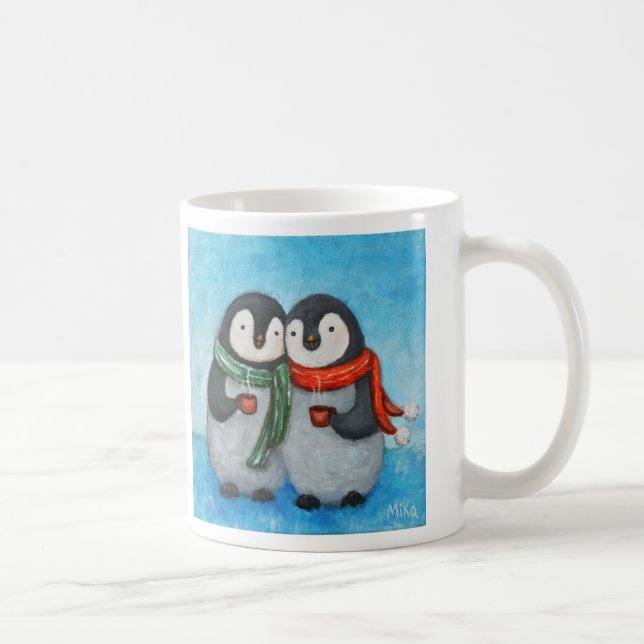 Penguin Mug Cute Penguin Couple Mug Gift for Her (Right)