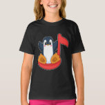 Penguin Muiscal note Music T-Shirt