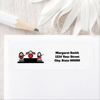 Penguin Music Band Personalize Return Address Label
