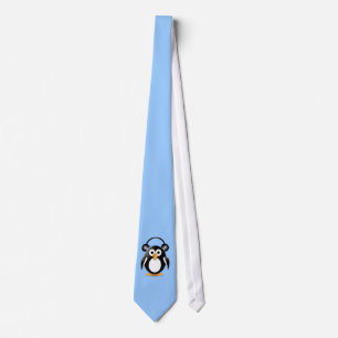 Penguin music fan neck tie