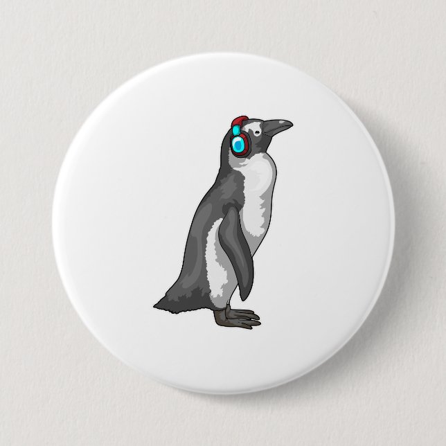 Penguin Music Headphone Button (Front)
