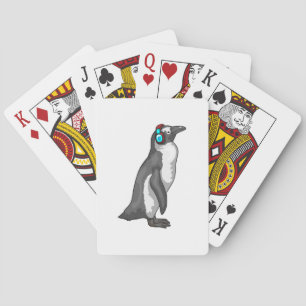 Penguin Music Headphone Poker Cards
