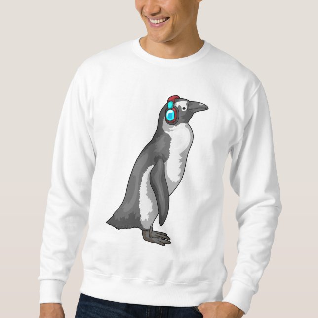 Penguin Music Headphone Sweatshirt (Front)