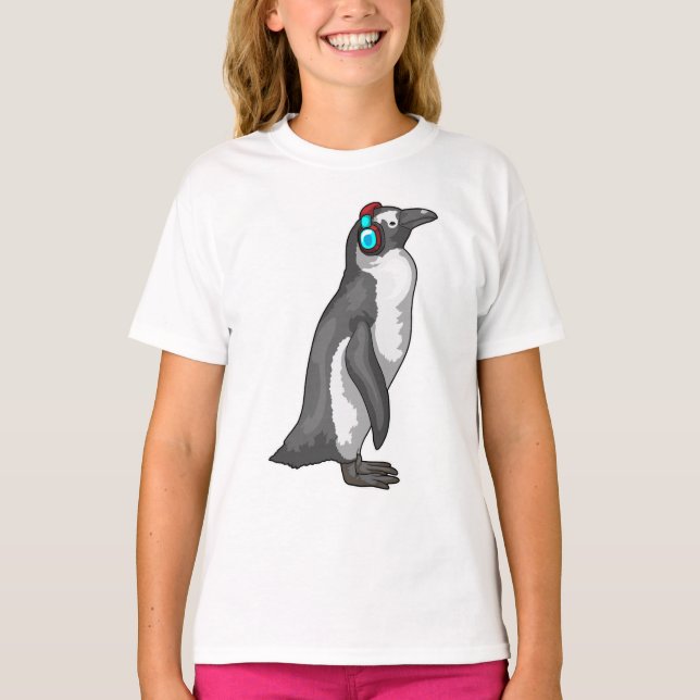 Penguin Music Headphone T-Shirt (Front)