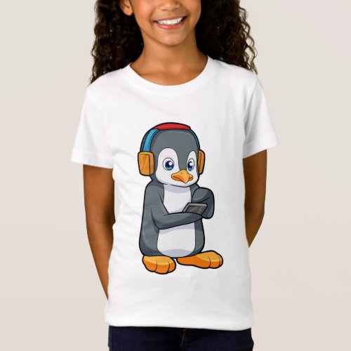 Penguin Music Headphone T_Shirt