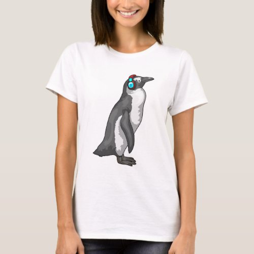 Penguin Music Headphone T_Shirt