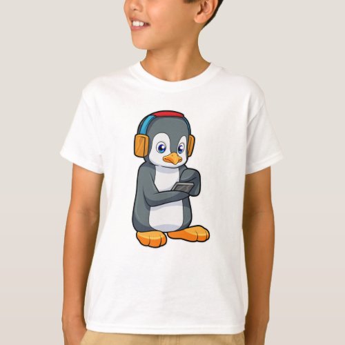 Penguin Music Headphone T_Shirt