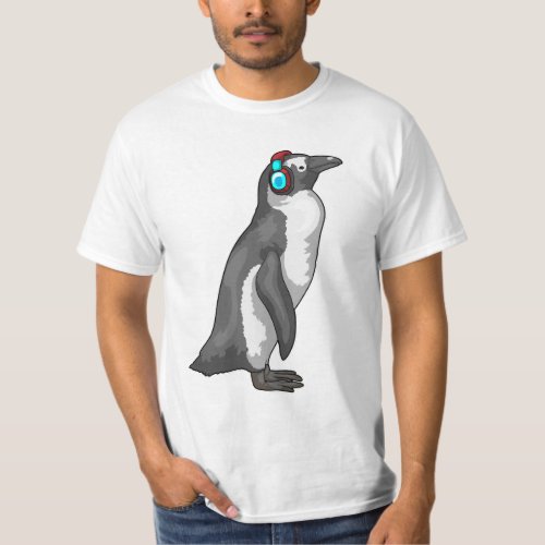 Penguin Music Headphone T_Shirt