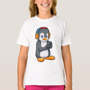 Penguin Music Headphone T-Shirt