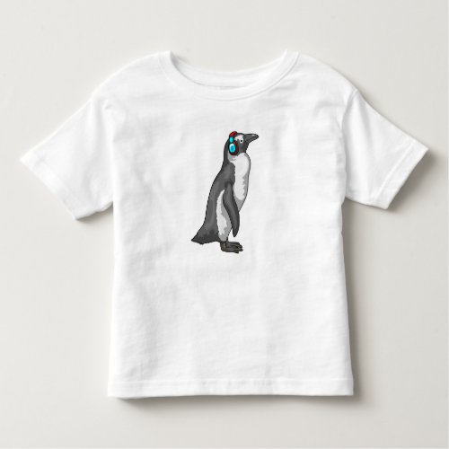 Penguin Music Headphone Toddler T_shirt