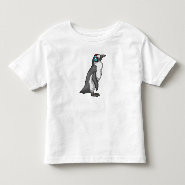 Penguin Music Headphone Toddler T-shirt (Front)