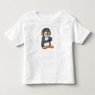 Penguin Music Headphone Toddler T-shirt
