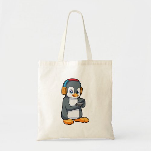 Penguin Music Headphone Tote Bag