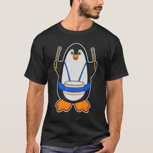 Penguin Musician Drum Music T_Shirt