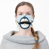 Penguin Mustache Trend Adult Cloth Face Mask (Worn)