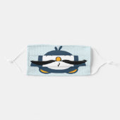 Penguin Mustache Trend Adult Cloth Face Mask (Front, Folded)