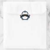 Penguin Mustache Trend Classic Round Sticker (Bag)
