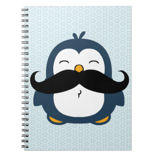 Penguin Mustache Trend Notebook
