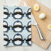 Penguin Mustache Trend Pattern Towel (Quarter Fold)