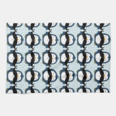 Penguin Mustache Trend Pattern Towel (Horizontal)