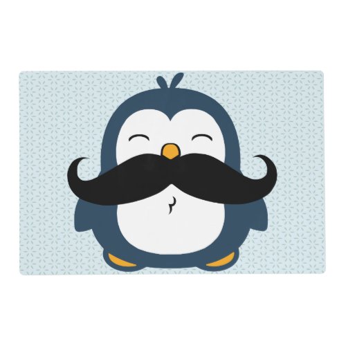 Penguin Mustache Trend Placemat