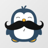 Penguin Mustache Trend Wall Decal (Front)