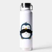 Penguin Mustache Water Bottle (Back)