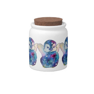 Penguin named Button Candy Jar