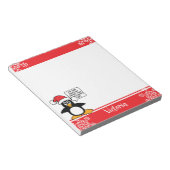Penguin Naughty List Personalized Christmas Notepad (Angled)