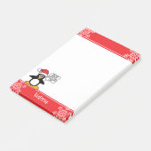 Penguin Naughty List Personalized Christmas Post-it Notes (Angled)