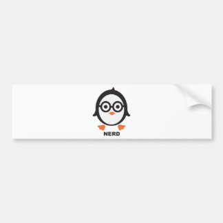 penguin - nerd bumper sticker