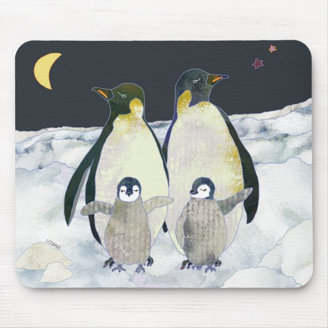Penguin Night in the Antarctic Mouse Pad (Front)