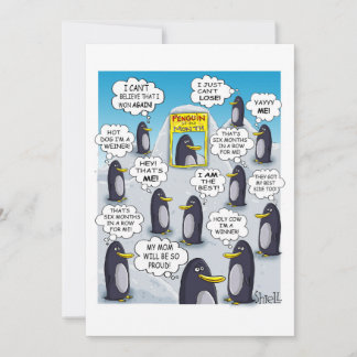 Penguin of the Month. Holiday Card