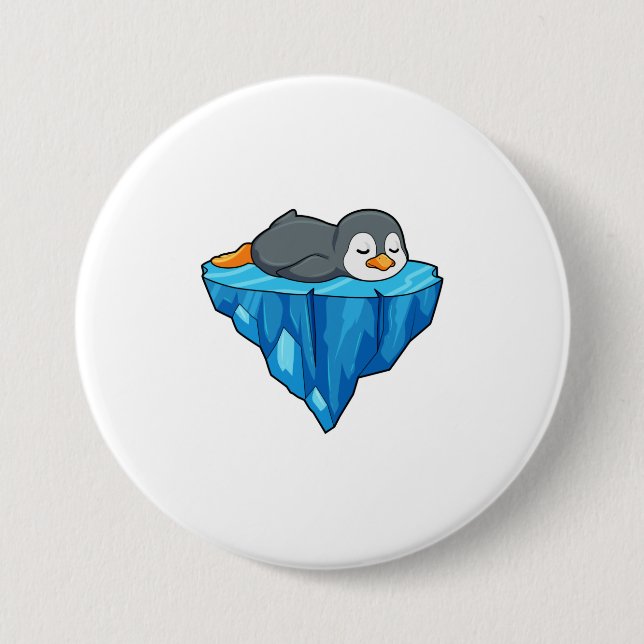 Penguin on Ice floe Button (Front)
