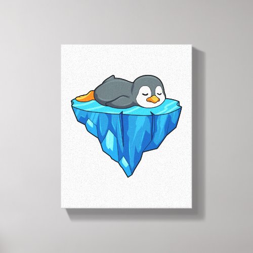 Penguin on Ice floe Canvas Print