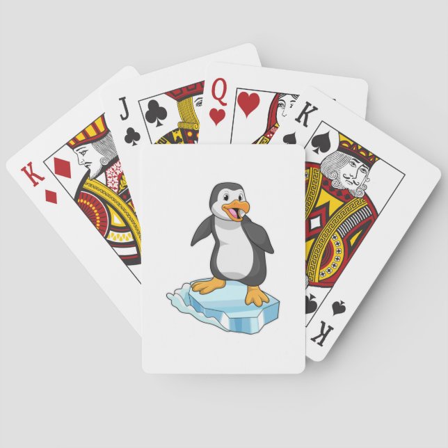 Penguin on Ice floe Poker Cards (Back)