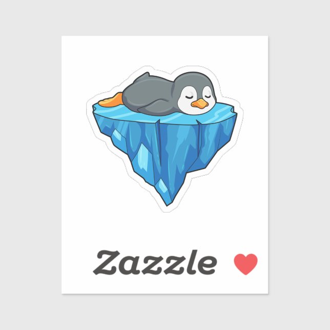 Penguin on Ice floe Sticker (Sheet)