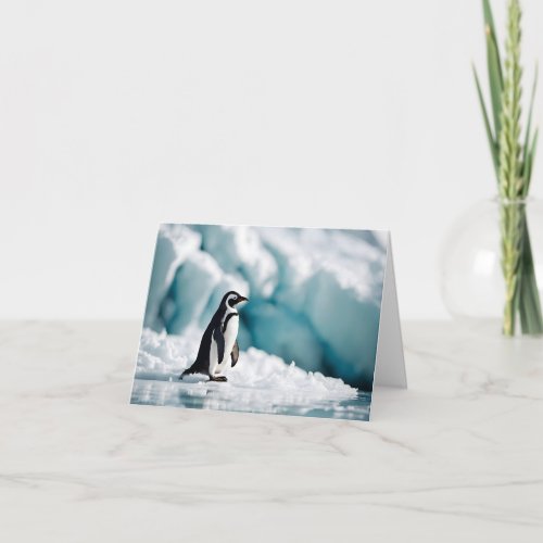 Penguin On Iceberg Note Card